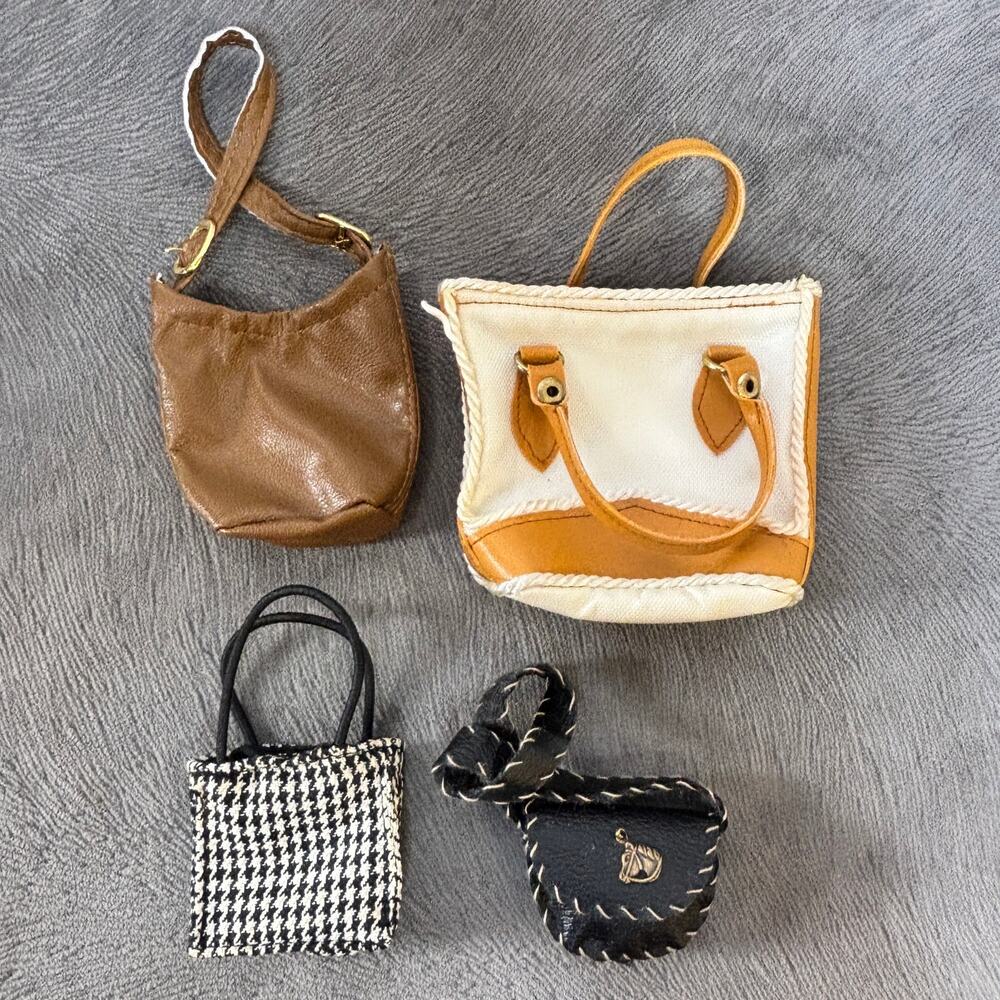 Fashion Doll Accesory Purse Handbag Lot of 4 Replacement Bags